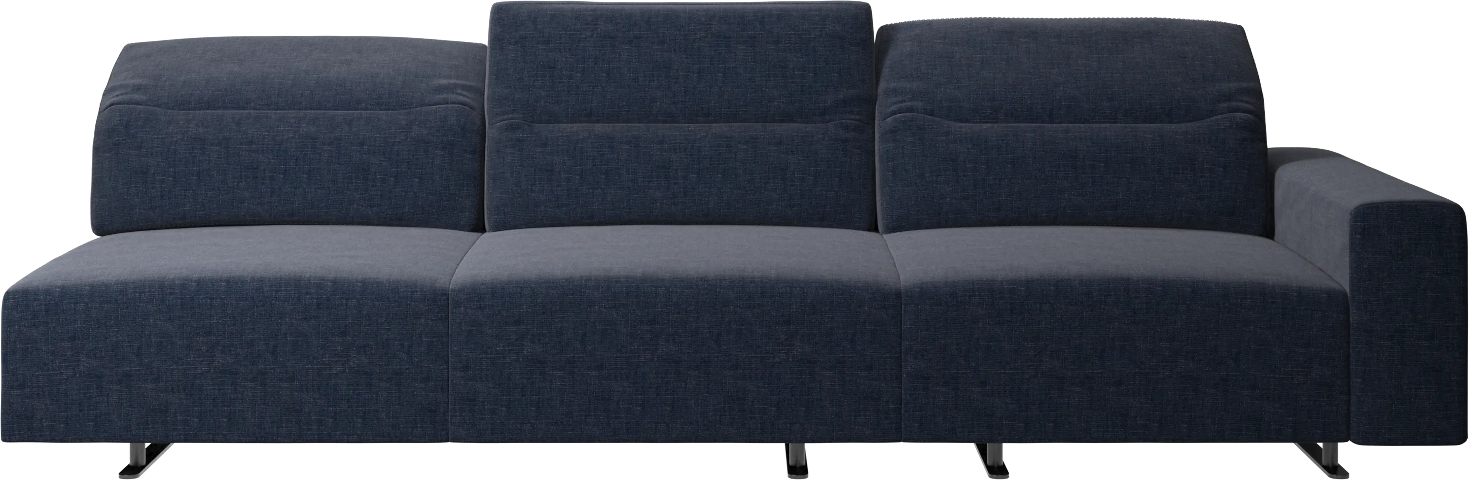 BoConceptボーコンセプトHamptonハンプトン ソファ＆オットマン Hampton sofa with adjustable back and storage on the right